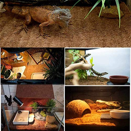 RASTKY Coconut Fiber Reptile Mat Durable Washable Substrate for Lizards Turtles Snakes Iguana, for Reptile – 60 X 100cm Brown (Brown)