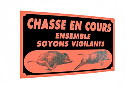 Europ-Arm Panneau akilux ''Attention chasse en cours'' 60 x 40 cm