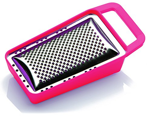 Zaseves di Zanetti Severino 220 Grattugia con Cassetto, Acciaio, Rosso