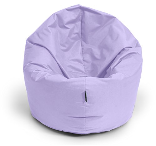 BuBiBag Sitzsack L - XXL 2 in 1 mit Füllung Sitzkissen Topfenform Bodenkissen Kissen Sessel BeanBag (125 cm Durchmesser, Flieder)