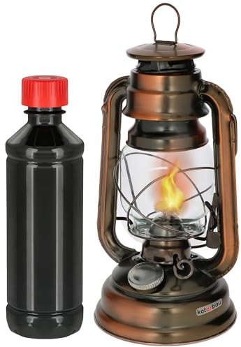 KOTARBAU® Lampada a petrolio per interni con porta stoppino, lampada a petrolio, per esterni, riempibile a petrolio, lampada da giardino, lanterna | lampade a olio per esterni