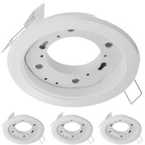 ledscom.de 4 pcs. recessed Ceiling Light ZOBE, White matt, Round, 107mm Ø, 1x GX53 max. 25W