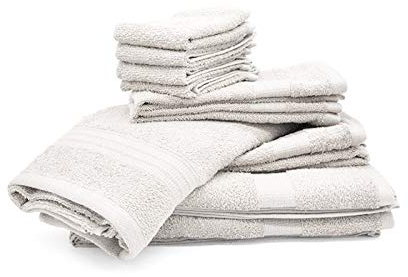 Bassetti 10-teiliges Handtuch-Set aus Frottee (Schnee)