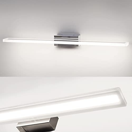 DILUMEN Lampe pour Miroir Applique Salle de Bain LED 60cm 15W 1600lm, Éclairage 230V, Murale Étanche IP44, Acier Inoxydable, Blanc Froid 6000K