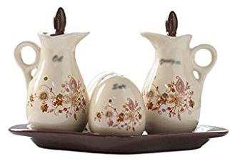 DELURA Barattolo for condimenti Scatola for condimenti in ceramica Spargisale Spargipepe Contenitore for condimenti Contenitore for condimenti con coperchio e barattoli