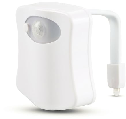 SHUBEIEUMI Luce Notturna WC LED Lampada con Sensore di Movimento, Luce Notturna a LED, 16 Colori, per WC e Bagno/Luce Notturna