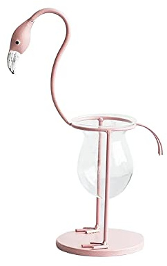 Hydroponics Vase for Plants, Pink Flamingo Shaped Hydroponics Planter, Desktop Air Plant Bulb Vase, Hydroponics Vase Planter Propagation Planters for Office Home Desk Decor (A)