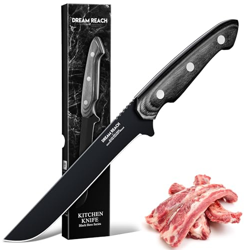 Dream Reach Ausbeinmesser filetiermesser Scharfe- Profi filetiermesser fleisch Full Tang Küchenmesser aus Hochwertigem Edelstahl Geschenk für Küche, Barbecue, Schlachthaus