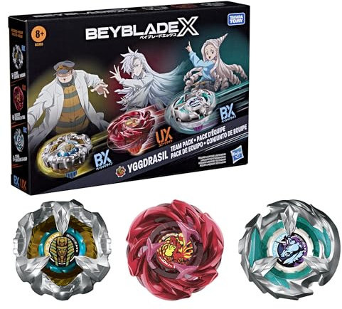 Beyblade X Yggdrasil Team Pack, 3 Takara Tomy Tops, Anime Battling Tops Game Toys, Ages 8+ (Amazon Exclusive)