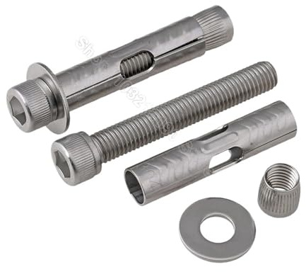 Bulloni ad espansione con ancoraggio, Bullone di ancoraggio for manicotto di espansione for calcestruzzo con esagono incassato, dimensioni multiple, in acciaio(M10*120)