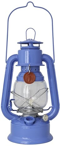 Lámpara de petróleo azul.