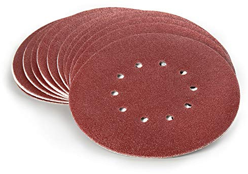 Wand und Deckenschleifer Schleifscheiben 225 Klett von Wabrasive | 25 Stück | Korn 60| Schleifpapier 225mm Klett 10 Loch | Geeignet für Trockenbauschleifer, Flex Giraffe Gchleifmaschine