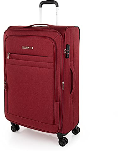 JASLEN - Reisekoffer Mit Rollen Groß - Koffer XL Mit Stoff Weichschale - Weichschalenkoffer 4 Rollen Leicht Für Reisen, Granat