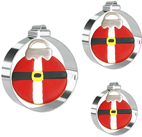 Lot de 3 emporte-pièces décoratifs de Noël en acier inoxydable Différentes tailles