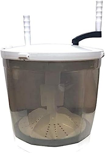 SHAWLA Mini-Waschmaschine, kleine Haushaltswaschmaschine mit Handkurbel, manuelle Kleidung, Nicht elektrische Waschmaschine und Wäscheschleuder, Aufsatzwaschmaschine/Trockner n, Grau