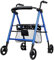 Rollator,Rollstuhl,Medizinische Reha für Senioren,Alte Menschen,Transport Rollator Rollator mit Sitz und Rädern Klappbarer Rollator und Transportstuhl,Blau,Blau,Blau It's so kind of you