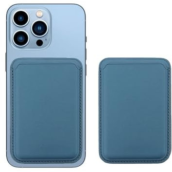 MOPZIJA Cartera de Piel,Tarjetero magnético de piel para móvil, Compatible con iPhone 15/14/13/12 Pro/MAX/Plus/Mini, Tarjetero RFID Compatible imán ，Aplicable a todos los teléfonos móviles