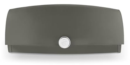 Swan SWKA18529GRP Townhouse Bread Bin with Ventilation, Colour Coated Iron and Roll Top Lid, 14 Litre, Graphite