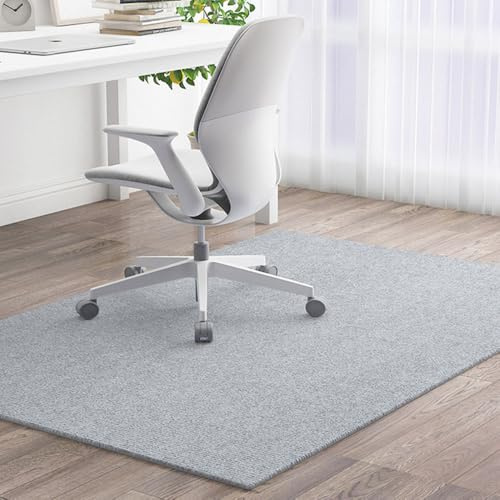 Odot Large Office Chair Mat for Carpeted and Hardwood Floor Protector, Non-Slip Computer Gaming Rolling Chair Desk Mat Multi-Purpose Protection Carpet for Home Wooden Floors (Light grey,60x150cm)