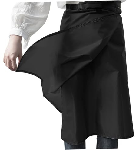 Regnkjol 170 x 96 cm PVC-belagd vattentät Oxfordtyg regn kilt regnrock med fästtejp för män kvinnor när du vandrar camping, svart utomhus