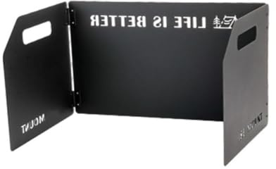 Violiica Réchaud à gaz pliable en acier coupe-vent portable pour la cuisson en plein air pour le camping, la randonnée, la randonnée, design pliable compatible avec la plupart des poêles à cassette