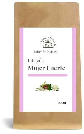 Infusión Mujer Fuerte 100 g – Té Verde Sencha con Hierbaluisa, Ortiga, Milenrama, Anís y Flores de Manzanilla – Bienestar y Equilibrio Femenino – Té a Granel 100 % Natural – La Tetera de la Abuela