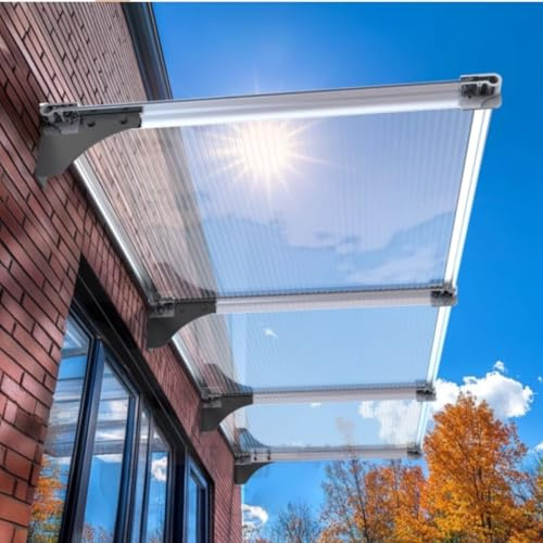 Utomhusmarkis för ytterdörr och uteplats UV- och regnskyddande duk 80x300cm Fäste ingår Väderbeständigt skydd.
