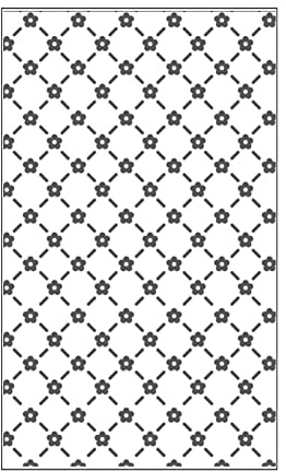 Vaessen Kreativ mini präglingsmapp, blommigt gitter, för att lägga till textur och dimension på klippböcker, kort och andra pappersprojekt, 7,6 x 12,7 cm