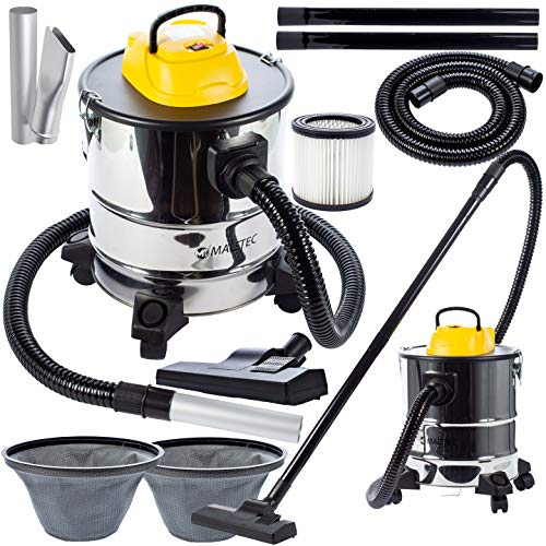 MalTec TurboVac ML2500-ASH-INDUSTRIAL, Kaminsauger, Edelstahl Plastik, Silber Gelb