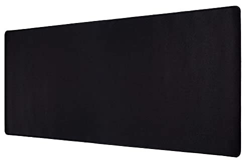Gomin Gaming Mauspad XXL – 900x400mm Großes Mousepad – Ohne störendes Logo und Vernähte Kanten – rutschfest und Wasserdicht – Verbessert Geschwindigkeit und Präzision, Schreibtischunterlage Schwarz