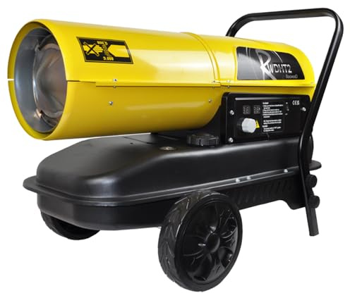 Diesel Heater Kerosene Space 38L 30kW RocwooD 100 000 BTU Adjustable Thermostat Portable Wheeled Home Office Garage Workshop Warehouse Greenhouse Building Site