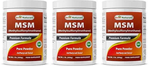 Best Naturals 100% Pure MSM Powder, 1Lb (1 LB (Pack of 3))