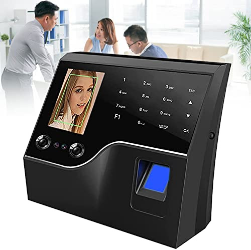 CHUNTIANMEI Sistema biométrico Reconocimiento de Cara Empleado Registro de Huellas Dactilares Tiempo de Trabajo Máquina de Asistencia de Control de Acceso para Empleados Pequeñas Empresas