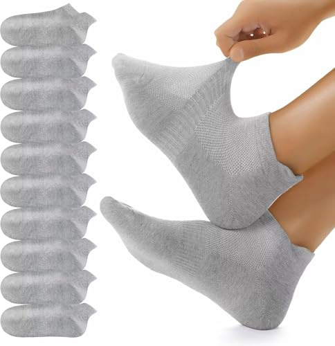 YouShow 10 Paar Sneaker Socken Herren Damen, Atmungsaktive Kurz Laufsocken