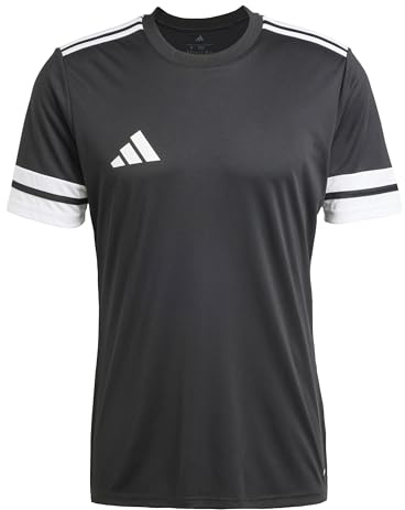 adidas Men's Squadra25 Jersey Short Sleeve Shirt, Black/White, M