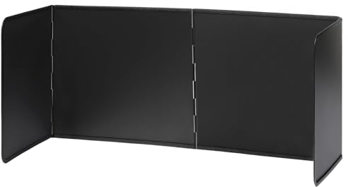 hicoosee Plaque Anti Projection Cuisine Pliable Protection D'écran Anti-éclaboussures, Cuisine Cuisson Plaque Baffle Facile à Nettoyer ustensiles de Cuisine, Noir-L