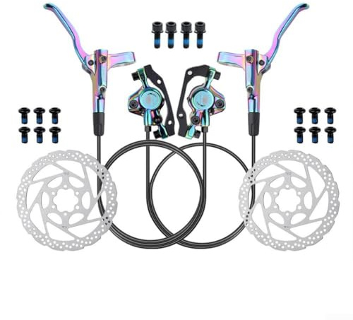 Juego de frenos hidráulicos, frenos de disco hidráulicos de bicicleta de montaña, freno de disco de presión de aceite de bicicleta, juego de frenos de disco hidráulicos MT200 para bicicleta de montaña