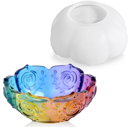 Bowl Resin Mold Silicone Tray Molds Container Large Epoxy Resin Casting Irregular Storage Box Jewelry Tray Molds Trinket Box Mold for Fruit Plate Jewelry Dish Home Crafts Decoration