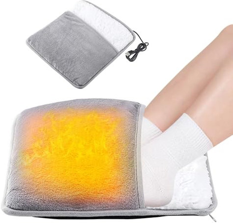 Fußwärmer, elektrisch beheizte USB-Fußwärmer, Winterwärmer, schnelles Heizen, Fußpolster für Männer und Frauen, beheizte Matte für Fuß, Rücken, Lendenwirbelsäule und Ganzkörper