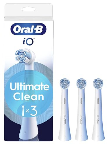 Oral-B Cabezales de repuesto iO Series Ultimate Clean, cabezales redondos originales, cerdas CrissCross, eliminación de placa, 3