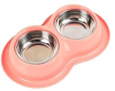Garneck Comedero Doble Anti-Hormigas De Acero Inoxidable para Perros y Gatos - Ideal para Alimentos y Agua Color Aleatorio