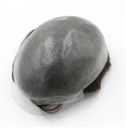 Perruques pour hommes, 100% système de cheveux humains prothèse de cheveux masculins 0.08mm toupet hommes perruques durables for hommes unité prothèse capillaire(Dark Ash Blonde,7x9)