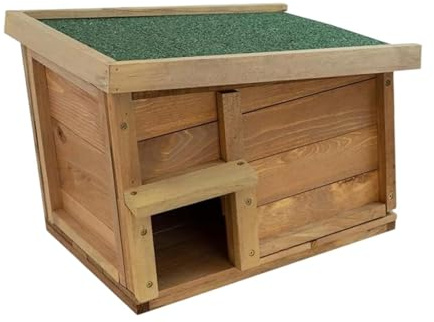 Aymzbd Casa de Madera para Erizos, Casa para Hámster, Cabaña de Juguete Versátil, Hábitat de Anidación Compacto