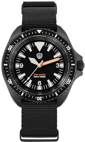 watchdives WD1980 VH31/517 Orologio Al Quarzo, Orologio Subacqueo Militare, 39 MM, Vetro Zaffiro, Orologio Da Polso Di Lusso, Impermeabile 100 M, Orologio Da Uomo
