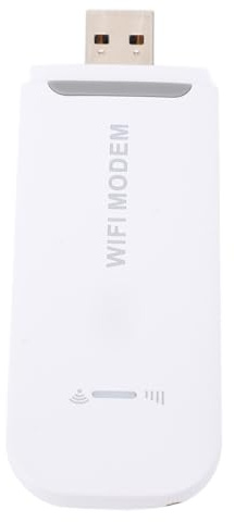 Luocute Modem WiFi 4G LTE, Router Hotspot Mobile USB Portatile Crittografia WPA WPA2 per Viaggi D'Affari, Supporta 8 Dispositivi B1 B3 B7 B8 B20 B38 B40 B41, Modem di Rete di Computer (WHITE)