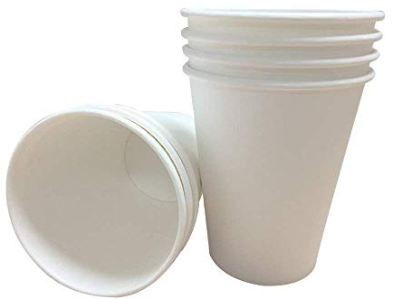 We Can Source It Ltd 1000 Pack 8oz Single Wall White Paper Cups - Disposable Paper Cups, Recyclable Drink Cups for Tea, Coffee, Juice, Hot and Cold Beverages - Ideal for Home, Office, Cafes and Events