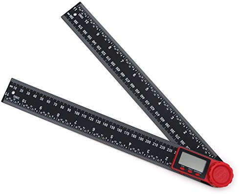DollaTek 2 in 1 display digitale angolo righello goniometro pinza digitale calibro a corsoio nero livello (0-300mm)