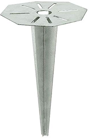 Britalia Zinc Plated Ground Spike for Post Lighting & Pedestal Lights | Height 300mm x Diameter 185mm | Easy Installation | Garden & Patio Areas