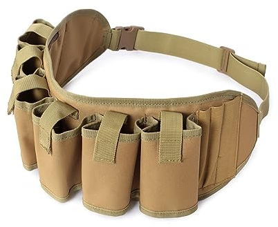 MiOYOOW Beer Belt, Beer Soda Can Holster Belt Adjustable Bottle Waist Pack with Inside Pocket & Pen Holder Beer Fanny Pack for BBQ Parties Holds 6 Cans, Brown