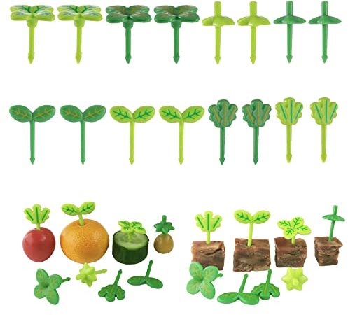 VEGCOO 16 Stück Food Picks Obstgabeln Kinder Spieße kinder Mini Gabeln für Kinder Süße Mini-Zahnstocher Dessertobst-Mittagsparty für Erwachsene Kinder